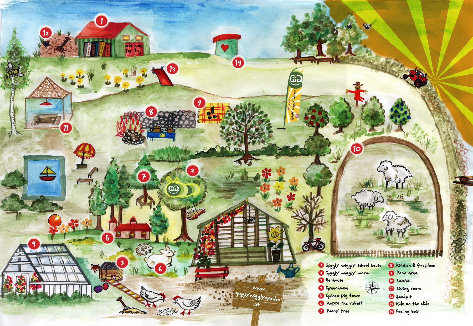 Giggly Wiggly Garden Map